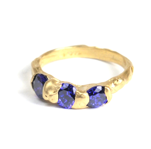 Cave 3 Stone Treasure Ring - Click Image to Close